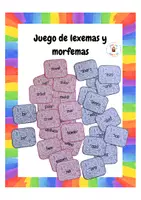 Vista previa - Juegos / Gamificación - Juego de lexemas y morfemas - Portada