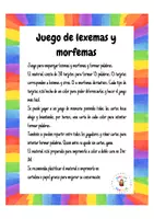 Vista previa - Juegos / Gamificación - Juego de lexemas y morfemas - página 1