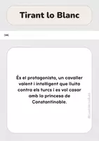 Vista previa - Unidades / Secuencias / Situaciones de Aprendizaje - Joc dels personatges de Tirant lo Blanc - página 1