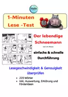 Vorschau - Unterrichtsreihen - 1 - Minuten Lesetest: Vater & Sohn - Der lebendige Schneemann - Deckblatt