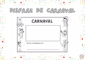 Vista previa - Hojas de trabajo - Ficha disfraz Carnaval - Portada
