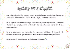 Vista previa - Hojas de trabajo - Ficha disfraz Carnaval - página 1