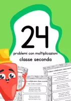 anteprima - Esercizi - Problemi con le moltiplicazioni per la classe seconda - Pagina di copertina