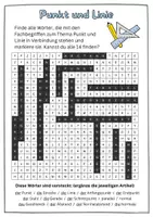 Vorschau - Arbeitsblätter - Punkt und Linie - Suchsel - Wortsuchrätsel DAF DAZ sprachsensibel - Seite 2