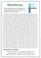 Vorschau - Arbeitsblätter - Winkelarten - Suchsel - Wortsuchrätsel sprachsensibel DAF DAZ - Seite 1
