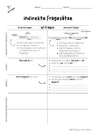 Vorschau - Arbeitsblätter - indirekte Fragesätze: Ja/Nein- und W-Fragen - Seite 1