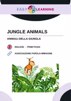 anteprima - Esercizi - Animali della Giungla - Jungle Animals / Inglese Beginner - Pagina di copertina