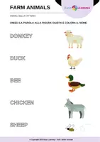 anteprima - Esercizi - Animali della Fattoria - Farm Animals / Inglese Beginner - Pagina 2