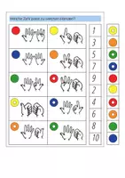 Vorschau - Arbeitsblätter - Karten - ZR 10 - Fingerbilder bis 10 - Seite 1