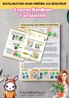 Vorschau - Mal- und Bastelvorlagen - Bastelanleitung für Hasen-Ohrringe aus Bügelperlen ab 3. Klasse - Seite 1