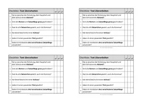 Vorschau - Arbeitsblätter - Checkliste Text überarbeiten - Seite 1