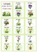Vorschau - Arbeitsblätter - Lernspiel Frühlblüher, Vorschule, Klasse 1, Förderschule (Ich habe … wer hat …?) - Seite 1
