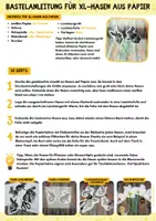 Vorschau - Mal- und Bastelvorlagen - Bastelanleitung für XL-Hasen aus Papier mit Vorlagen ab 2. Klasse - Seite 3