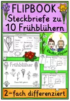 Vorschau - Arbeitsblätter - Alle Frühblüher Klasse 1-4 FLIPBOOK mit Steckbriefen - Deckblatt