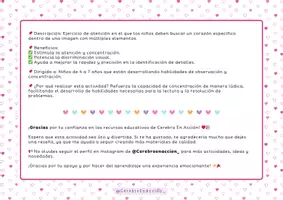 Vista previa - Hojas de trabajo - Ejercicio de Atención: encuentra el corazón - San Valentín - página 2