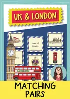 Προεπισκόπηση - Flashcards - UK and London Matching Pairs Game / Παιχνίδι ταιριάσματος ζευγών Ηνωμένου Βασιλείου και Λονδίνου - Εξώφυλλο