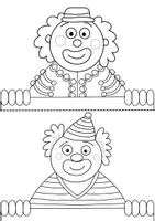 Vorschau - Mal- und Bastelvorlagen - Clownfächer basteln - Fastnachtsdeko - Karnevalsdeko - Seite 3