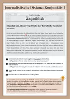 Vorschau - Arbeitsblätter - Unterrichtsstunde(n): Funktion des Konjunktiv I - Deckblatt