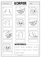 Vorschau - Arbeitsblätter - KÖRPER Wörterliste - Seite 3