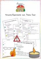 Vorschau - Arbeitsblätter - Feuer: Versuche & Experimente (Karten & Protokoll) - Sachunterricht - Kl. 3/4 - Deckblatt