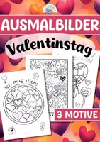 Vorschau - Mal- und Bastelvorlagen - Ausmalbilder - Valentinstag - Deckblatt