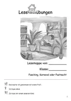 Vorschau - Arbeitsblätter - Lesehausübung für 2 Wochen: Fasching/ Karneval/ Fastnacht - Seite 2