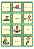 Προεπισκόπηση - Flashcards - Sports Matching Pairs Game (Αγγλικά) - Σελίδα 3