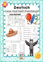 Vorschau - Arbeitsblätter - Lese-Mal-Heft (Fasching) - Deckblatt