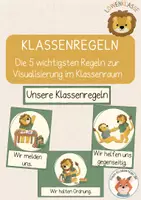 Vorschau - Poster - Löwenklasse- Unsere Klassenregeln - Deckblatt