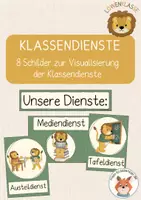 Vorschau - Poster - Löwenklasse- Unsere Klassendienste - Deckblatt