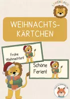 Vorschau - Poster - Löwenklasse- Weihnachtskärtchen, Geschenkanhänger - Deckblatt