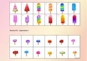 Vorschau - Stationenlernen - 🍧Sommer Klettmappe Wassereis schau genau - Seite 1