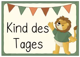 Vorschau - Bildkarten - Löwenklasse- Kind des Tages (Moderationsfächer + Schilder) - Seite 1
