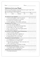 Vorschau - Arbeitsblätter - Selbstreflexion für Schüler*innen (Selbsteinschätzungs-Bogen für die Schülerbeobachtung) - Seite 1