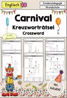 Vorschau - Arbeitsblätter - Carnival (Fasching, Karneval) Arbeitsblatt Kreuzworträtsel differenziert - Englisch - Deckblatt