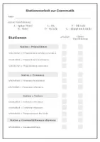 Vorschau - Stundenentwürfe - Stationenarbeit Pronomen, Präpositionen und Verben mit Lösungsblättern - Seite 2