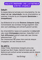 Vorschau - Arbeitsblätter - Lautgetreue Wörter - Arbeit mit dem Stempelkissen - Seite 1