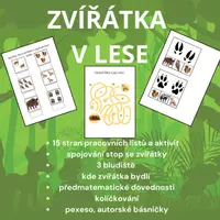 Náhled - Zvířata v lese - pracovní listy - krycí list