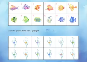 Vorschau - Stationenlernen - 🐳Meer Unterwasser Klettmappe schau genau Sommer - Seite 1