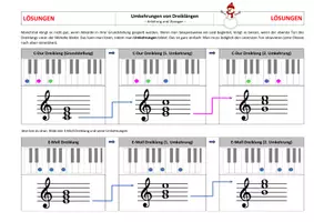 Vorschau - Arbeitsblätter - Umkehrungen von Dreiklängen - Anleitung & Übungen - Seite 3