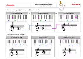 Vorschau - Arbeitsblätter - Umkehrungen von Dreiklängen - Übungen / Musizieren mit Dreiklängen - Seite 3