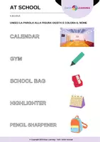 anteprima - Esercizi - Cosa trovo a Scuola? PARTE 1 - At School / Inglese Beginner - Pagina 3