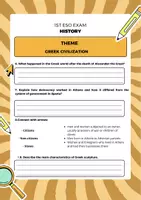 Vista previa - Refuerzo / NEE / Materiales de apoyo - 1 ESO EXAMEN HISTORIA GRECIA BILINGÜE - página 2
