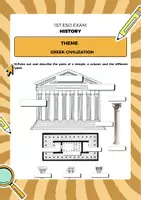 Vista previa - Refuerzo / NEE / Materiales de apoyo - 1 ESO EXAMEN HISTORIA GRECIA BILINGÜE - Portada