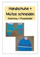 Vorschau - Arbeitsblätter - Schneiden - Handschuhe und Mütze - Winter - Deckblatt
