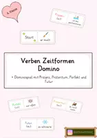 Vorschau - Spiele - Verben Zeitformen Domino - Deckblatt