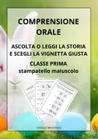 anteprima - Esercizi - COMPRENSIONE ORALE ASCOLTA LA STORIA SCEGLI LA VIGNETTA - Pagina di copertina