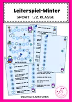 Vorschau - Spiele - Leiterspiel mit Würfel (Winter) - Sport Grundschule - Deckblatt