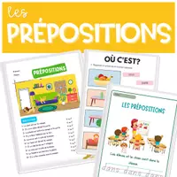 Vista previa - Hojas de trabajo - Prépositions de lieu - Preposiciones de lugar Francés - página 1