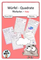Vorschau - Arbeitsblätter - Würfel Quadrate Wortarten - Ritter - Deckblatt